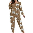 thumbnail image 2 of Censtreet Women's Plus Size 2 Piece Pajama Set Long Sleeve Shirt with Long Pajama Pant Printed Pj Lounge Sets XL-5XL, 2 of 5