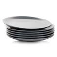 thumbnail image 3 of 10 Strawberry Street Wazee Matte 10.5" Coupe Stoneware Dinner Plate, Set of 6, Charcoal Gray, 3 of 4