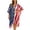 Blue, variant on Women's American Flag Kimono Cover Up, 4th of July Patriotic Beachwear, Open Front Loose Cardigan Swimsuit Wrap (Red1/One Size)