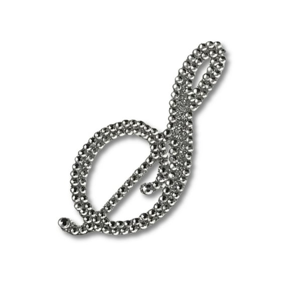 Mardi Gras Spot Glitter Script Letter "S" (Each)