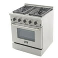 thumbnail image 1 of KUCHT Professional 30 in. 4.2 cu. ft. Dual Fuel Range for Natural Gas with Sealed Burners and Convection Oven in Stainless Steel with Tuxedo Black Knobs, 1 of 8