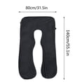 thumbnail image 6 of U-Shaped Maternity Pillow Cover for Sleeping, Nursing, and Relaxing, Soft, Washable Removable Pillowcase for Belly, Waist, and Back Support, Ergonomic Design for Pregnant Women, 55.1x31.5in, 6 of 6