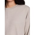 thumbnail image 3 of RBX Active Women's Crewneck Buttery Soft Textured Long Sleeve Dolman Top for Yoga, Casual Wear, 3 of 6