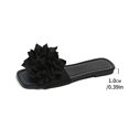 thumbnail image 6 of Tqyyweavej Flat Sandals for Women 3D Flower Solid Color Open Square Toe Sandals Slip On Comfortable Dressy Sandals Gifts for Women, 6 of 10