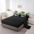 thumbnail image 4 of Black and Green Bedding King Size 7pcs Aesthetic Marble Comforter Set Women, Foil Print Bedding Comforter Sets Mountain Fluid Bed in a Bag, Marbling Bedding Accessories, 4 of 6
