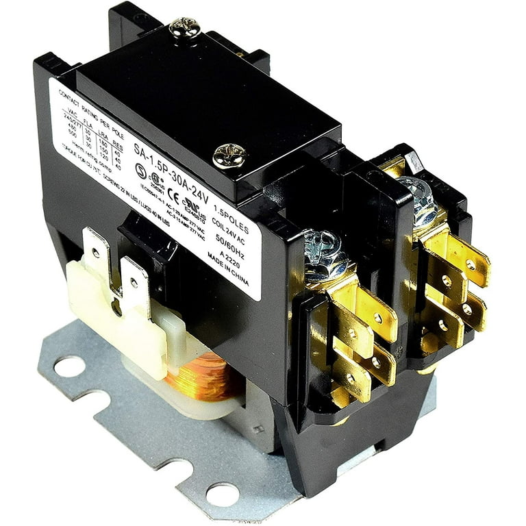 HQRP Single Pole / 1 Pole 30 Amp Condenser Contactor HQRP Single Pole / 1 Pole 30 Amp Condenser Contactor