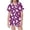 B-Purple, variant on LIIPEE Girls Halloween Pajamas Cute Cartoon Graphic Print Short Sleeve Flat Collar Button Down Shirts And Shorts Sleepwear 2 Piece Set Kids Comfortable Holiday Party Nightwear,2-3 Years
