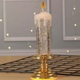 thumbnail image 5 of Color-Changing Glitter Water Vortex Candle - 10.14oz LED Flameless Decoration Romantic Mood Light Battery Operated Home Decor(Gold), 5 of 9