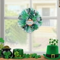 thumbnail image 2 of Hvmvliv St. Patrick's Day Ribbon Garland Door Decoration, Pygmy Wreath with Light String for Indoor Holiday Hanging Pendant & Props Green, 2 of 7