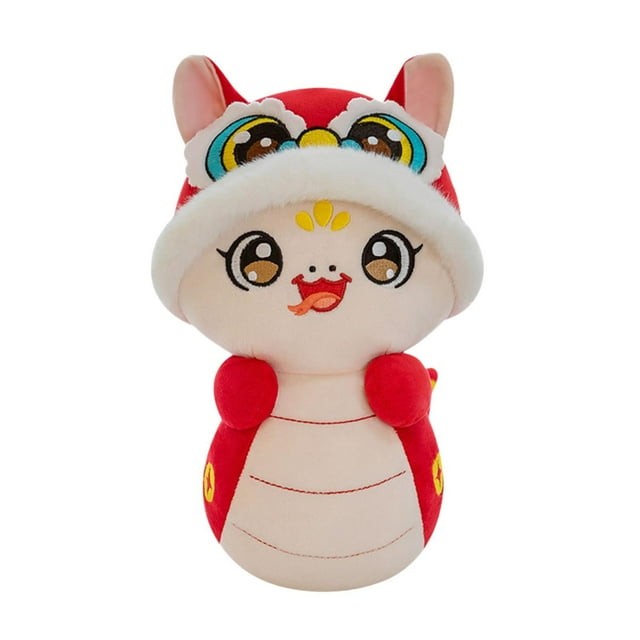 Juguete de peluche de serpiente de año Nuevo chino, adorno de año Nuevo lunar, decoración del hogar, suministros para fiestas, decoración del Festival