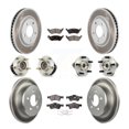 thumbnail image 1 of Transit Auto Front Rear Hub Bearing Assembly Coated Disc Brake Rotor and Semi-Metallic Pads Kit (10Pc) for Car Dodge Grand Caravan Chrysler Town & Country Left Right Side (Driver Passenger) KBB-111466, 1 of 11