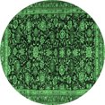 thumbnail image 1 of Ahgly Company Indoor Round Persian Emerald Green Traditional Area Rugs, 5' Round, 1 of 4