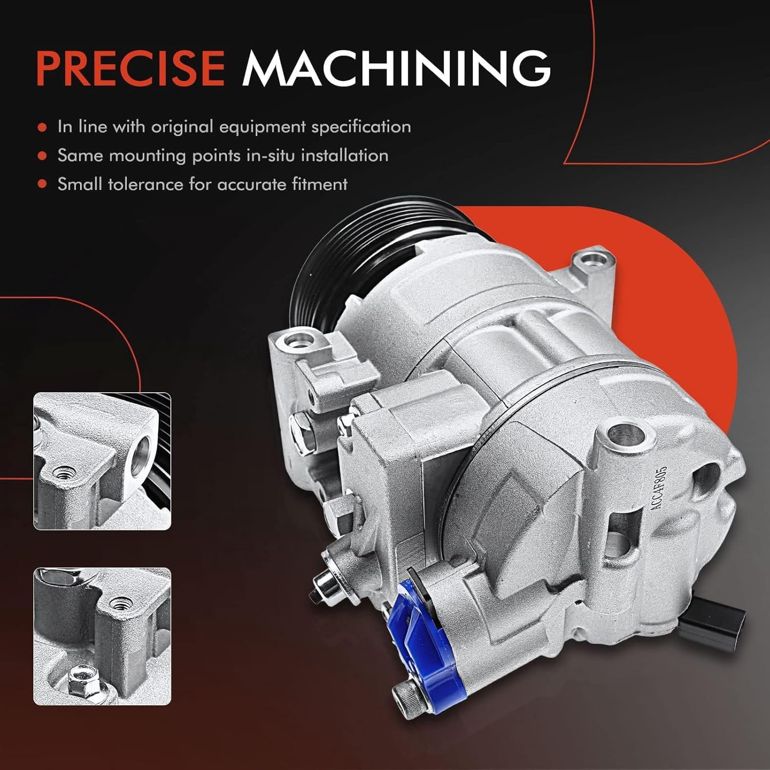 A-Premium AC Compressor with Clutch Compatible with Audi A4 Quattro 2007-2009 L4 2.0L