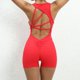 thumbnail image 3 of Conjunto de yoga de una pieza ajustado para mujer, mono de una pieza sin espalda, pantalones cortos ajustados para entrenamiento, mono deportivo ajustado para gimnasio y fitness, 3 of 5