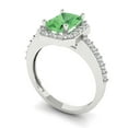 thumbnail image 2 of Solitaire with Accents Engagement Ring for Women - 1.92ct Simulated Green Diamond in 14K White Gold Promise Ring, 2 of 6