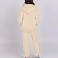 thumbnail image 4 of Uqiangy Sweatsuits Women 2 Piece Outfit Women's Sweatshirts Oversized Casual Loose Solid Soft Sweatshirts for Women 2 Piece Sets for Womenn 2025 Fall Trendy Long Sleeve Khaki XL, 4 of 7