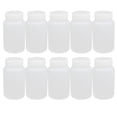 thumbnail image 1 of Unique Bargains 10pcs 250ml PE Plastic Wide Mouth Liquid DIY Storage Bottle Container White, 1 of 3