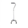 Carex Small Base Offset Handle Height Adjustable Quad Cane for All Occasions, 250 lb Weight Capacity