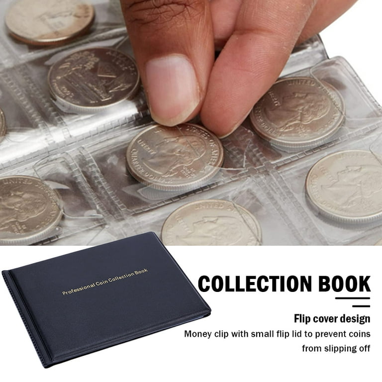 Odomy Coin Storage Album - Rare Coin Holders Book - Coins Collection for Collectors, Women's, Size: One size, Black