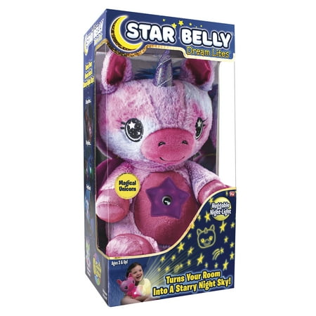 Star Belly Dream Lites Pink & Purple Unicorn, Huggable Kids Night Light, as Seen on TV