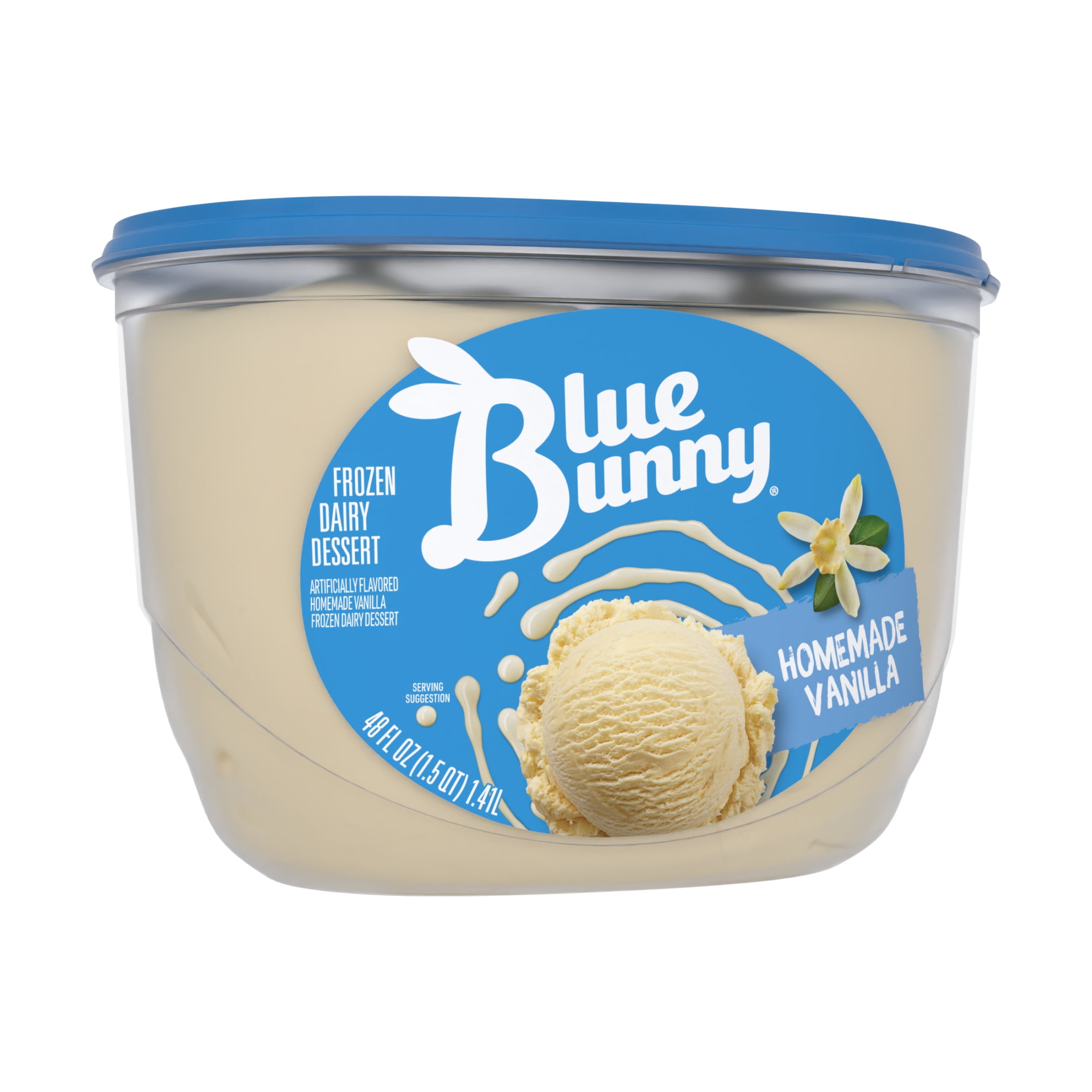 Blue Bunny Homemade Vanilla Premium Frozen Dessert, 48 fl oz