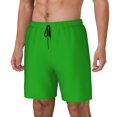 thumbnail image 2 of Uemuo Green Pattern Mens Swim Trunks Quick Dry Board Shorts with Mesh Lining, Stretch Beach Shorts Quick Dry No-Chafing Board Shorts-Large, 2 of 9