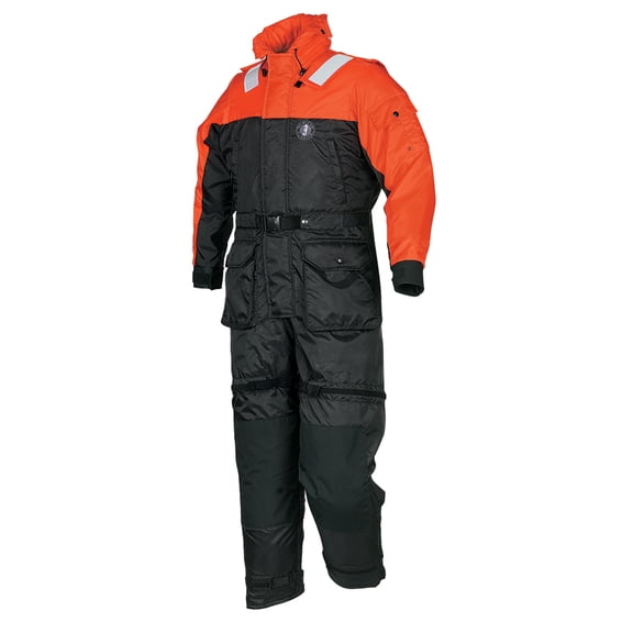Mustang Deluxe Anti-Exposure Coverall  Work Suit - Orange/B... [MS2175-33-L-206]