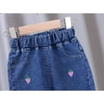 thumbnail image 5 of Uxgjfwu Girls Jeans Printed Jeans Childrens Elastic Waistband Jeans Toddler Little Girls Printed Denim Pants, 5 of 8