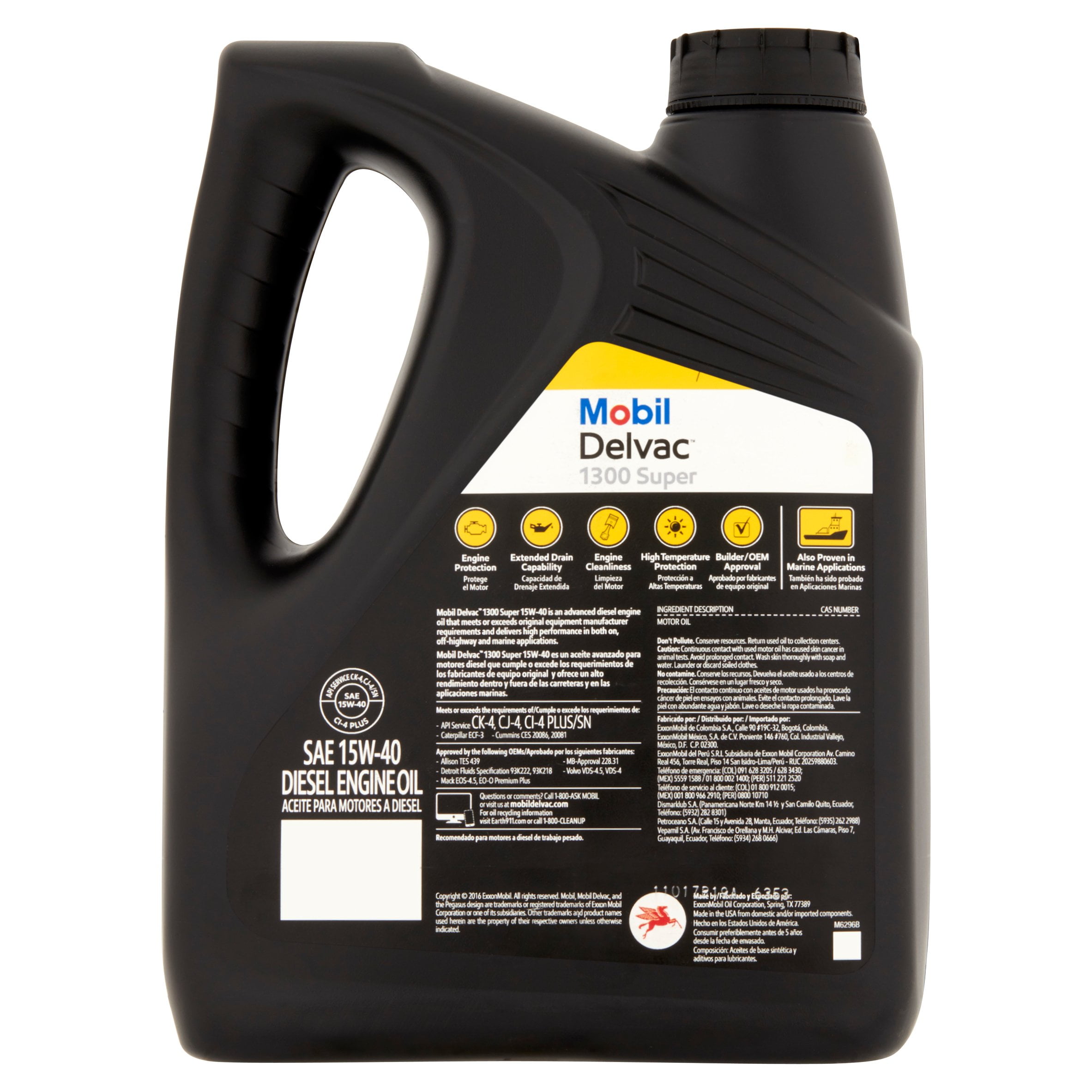 Aceite Motor Diesel Mobil Delvac Modern 15w40 Api Ck-4 Tapa Amarilla