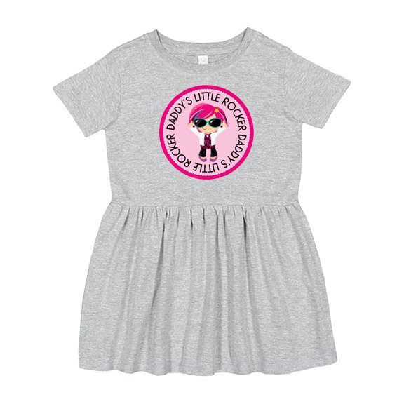 Inktastic Daddys Little Rocker Girl Girls Toddler Dress
