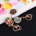 thumbnail image 1 of Alloy Five Flower Keychain Pretty Heart Key Keychain Rhinestone Key Ring Purse Charm Pendant Gift, 1 of 8