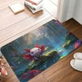 thumbnail image 4 of Balery Pond Cute Axolotl Felpudo de franela, resistente a las manchas y a la decoloración, para uso interior y exterior, fácil de limpiar, 40 x 60 cm, 4 of 7