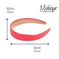 thumbnail image 7 of Motique Accessories 1 inch Vegan Leather Headband for Women and Girls (Coral), 7 of 7