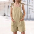 thumbnail image 2 of Huowey Infants Girls Romper Sleeveless Adjustable Tie Up Strap Romper Onesies Summer Clothes With Pocket Cozy Dailywear, 4-5 Years, 2 of 4
