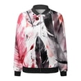 thumbnail image 5 of Veste Décontractée Légère à Imprimé Floral pour Femmes, Col Montant, pour Sports Quotidiens, 5 of 5