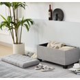 thumbnail image 2 of Bedroom Stool Storage Ottoman Bench, Foot Rest with Legs, 16 x 30 x 16.1 Inches, End of Bed Bench, Storage Chest, Load up to 660 lb, for Living Room, Bedroom, Entryway,Wooden Bedroom Bench, 2 of 11