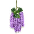 thumbnail image 3 of GRNSHTS 12 Pack Wisteria Flower Vines Garland, 3.6 Feet Artificial Flower Strings, Fake Hanging Flowers, Silk Wisteria Garland Flowers, Wisteria Vine for Wedding, Garden, Wall Decoration (Purple ), 3 of 7