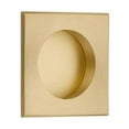thumbnail image 1 of Emtek 2213US4 Square Flush Pull, Satin Brass, 1 of 2