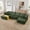 Green, variant on U-Shaped Sectional Sofa, 5-Piece Modular Sleeper Sofa Set, Modern Minimalist Corduroy Couch for Living Room Bedroom, Black