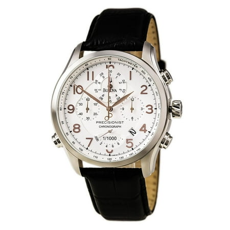 UPC 042429499126 product image for Bulova Men's Precisionist 96B182 Black Leather Quartz Watch | upcitemdb.com