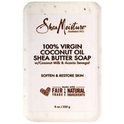 Shea Moisture 100% Virgin Coconut Oil Shea Butter Soap 8 oz (Pack of 2)
