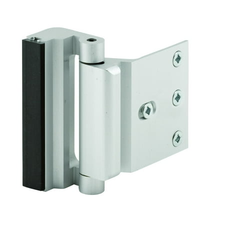 U 10827 Door Reinforcement Lock – Add Extra, High Security to your Home and Prevent Unauthorized Entry – 3” Stop, Aluminum Construction (Satin Nickel Anodized.., By Defender