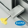 thumbnail image 2 of Daisyyozoid Wholesale 4 PCS Adjustable Sliding Window Locks Door Frame Security Locks With Key, 2 of 9