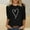 Black, variant on Womens White Valentine's Day Heart Graphic Sweatshirt, Long Sleeve Loose Fit Top, 100% Polyester XS-XL,Size S