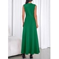 thumbnail image 6 of BTFBM Summer Dresses for Women Mock Neck Sleeveless High Waist Flowy Aline Maxi Spring Wedding Guest Dress Cocktail, 6 of 9