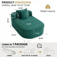 thumbnail image 2 of No Assembly Required 67.5 Inch Chaise Lounge 46 Inch Wide Seat Corduroy Oversized Convertible Boneless Sofa Bed with Two Soft Pillows for Living Room Green, 2 of 10