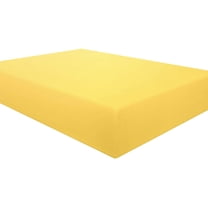 Amay 800TC Organic Cotton California King Size Fitted Sheet ( 72X84 ) Fits Mattress Upto 10-12 inches, Yellow Solid