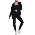 thumbnail image 1 of Gibobby Conjunto de pantalones de yoga Trajes de entrenamiento para mujeres Conjuntos de mallas de yoga de cintura alta con sujetador deportivo sin costuras d(Negro,G), 1 of 5