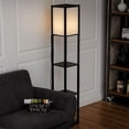 thumbnail image 3 of Costway Modern Shelf Floor Lamp Lighting Home Living  w/ 3 Storage Shelves, 3 of 7