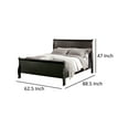 thumbnail image 5 of Benjara Ryla Queen Size Bed, Classic Sleigh Panel Headboard, Black Solid Wood, 5 of 5